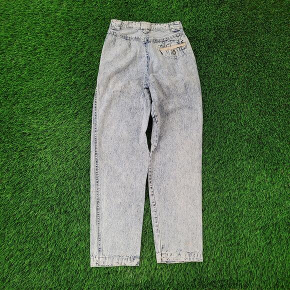 Vintage 80s LEE Acid-Wash Jeans Womens 00 22x27 Air-Gear - Picture 2 of 16